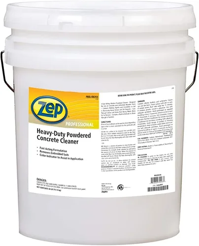 Miniatura 7 de Zep Limpiador Profesional de Concreto en Polvo para Trabajo Pesado, Cubeta de 40 Libras, Biodegradable, se Disuelve Rápidamente y Remueve Suelos