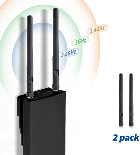 Miniatura 4 de Bingfu Antena WiFi de doble banda 3dBi SMA antena macho (paquete de 2) para cámara IP de seguridad inalámbrica Vedio, grabadora de vigilancia