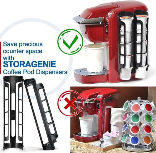 Miniatura 6 de STORAGENIE Soportes para tazas K, soportes para cápsulas de café para Keurig, soportes para KCup, almacenamiento de cápsulas K que ahorran espacio
