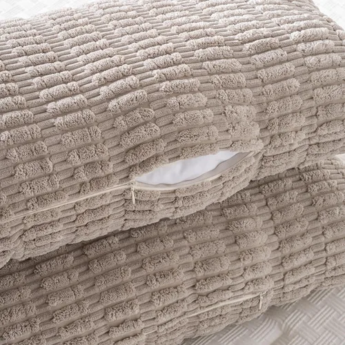 Miniatura 151 de Fancy Homi - Paquete de 2 fundas de almohada decorativas de color taupe de 22 x 22 pulgadas para sala de estar, sofá, cama, estilo rústico, bohemio
