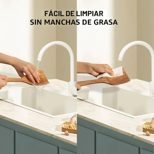 Miniatura 6 de Cucharas de madera para cocinar, juego de utensilios de cocina de madera de madera maciza natural, incluye cucharas, espátulas, cucharones, cuchara