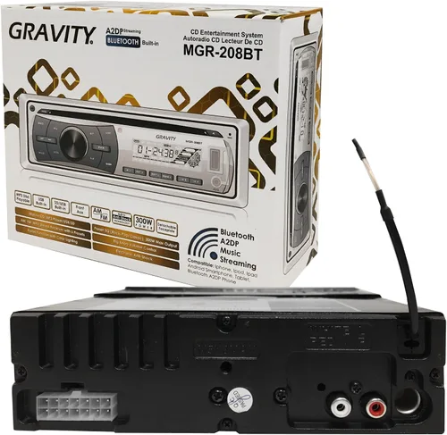 Miniatura 5 de Gravity MGR-208BT 300W Single DIN Marine Boat/Yatch Receptor/CD/SD/USB/Aux/AF/FM/MP3 - Funciona con Bluetooth