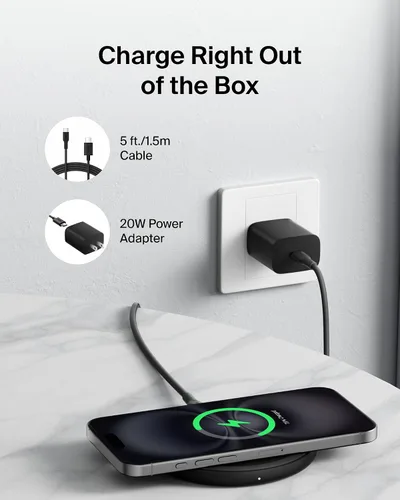 Miniatura 8 de Belkin Almohadilla de carga inalámbrica de 15 W - Cargador Qi, estación de carga para Apple iPhone 17, iPhone 16/15/14 Series, AirPods, Samsung Negro