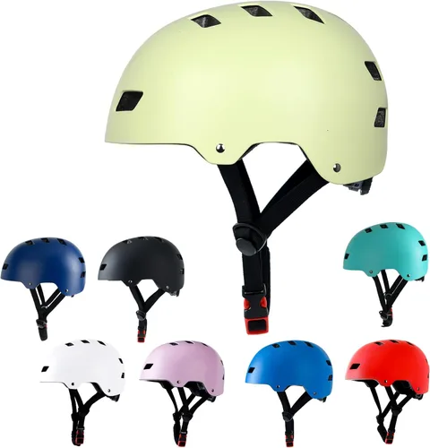 Miniatura 19 de Casco de bicicleta en 3 tallas para adolescentes, niños, jóvenes, adultos, Bavilk Casco de monopatín ajustable multideporte para bicicleta, Negro