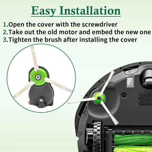 Miniatura 7 de ilovelife Pieza de módulo de motor de cepillo lateral de repuesto compatible con iRobot Roomba E6 E5 i7 500 600 700 800 900 Series – Accesorio