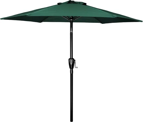 Miniatura 15 de Simple Deluxe sombrilla de patio de 7.5 pies, sombrilla de mesa para exteriores, sombrilla de jardín con botón de inclinación/manivela, 6 varillas