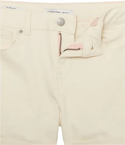 Miniatura 4 de Calvin Klein Pantalones cortos de mezclilla elásticos para niña, Perla de semillapuño