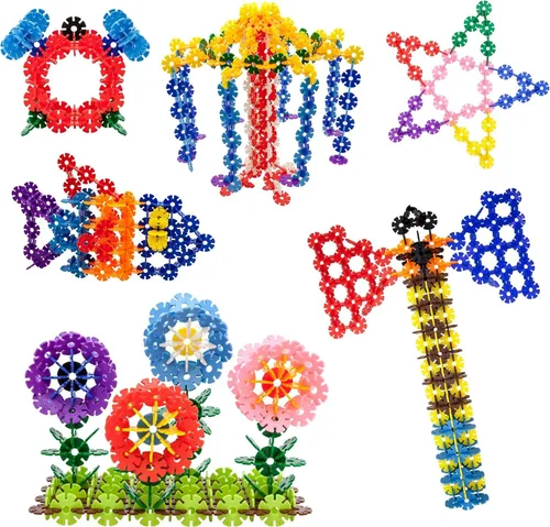 PicassoTiles Juego de 600 fichas de construcción entrelazadas con bloques de disco creativos, juguetes de aprendizaje STEM para educación temprana y