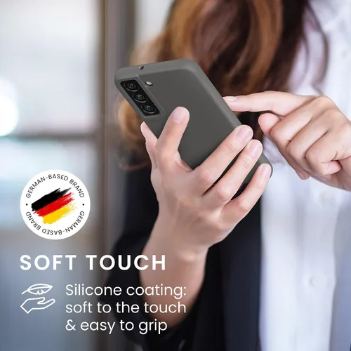 Miniatura 4 de kwmobile Funda compatible con Samsung Galaxy S22 - Funda de silicona TPU con acabado suave - Negro mate