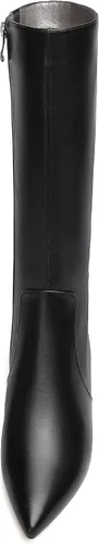 Miniatura 3 de WAYDERNS Botas altas hasta la rodilla de tacón bajo con cremallera mate para mujer, 2 pulgadas