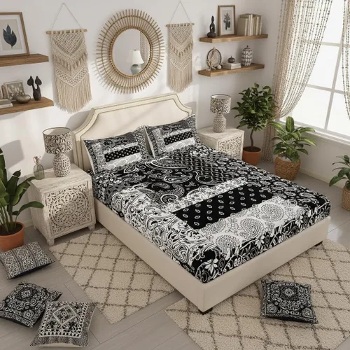 Miniatura 48 de Juego de sábanas bajeras para juegos tamaño individual, juego de ropa de cama con grafiti Lightning Strike para niños, adolescentes, decoración