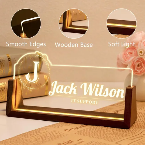 Miniatura 4 de Placa de nombre de escritorio personalizada, placa de nombre de oficina para escritorios, decoración de escritorio para mujeres y hombres
