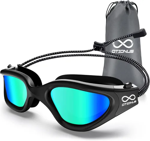 Miniatura 22 de Swim Goggles, Polarized Adult Swimming Goggles Bungee Strap No Hair Pulling Anti-fog Pool Goggles for Men Women