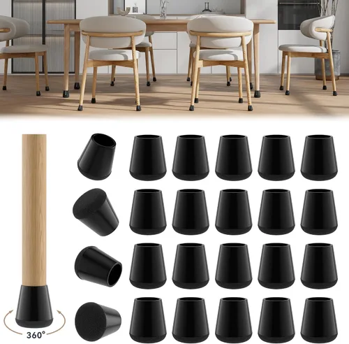 Miniatura 46 de 24 piezas de protectores de piso de silicona extra pequeños para patas de silla para pisos de madera dura, fundas engrosadas de goma para patas