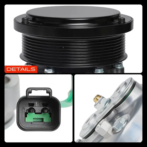 Miniatura 9 de A-Premium Compresor de A/C con embrague compatible con el estilo Caterpillar SD7H15