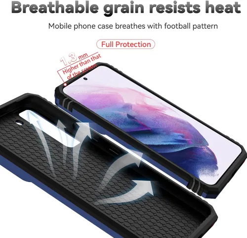 Miniatura 9 de Funda para Samsung Galaxy S22 Plus con cubierta para lente de cámara, protector de pantalla HD, soporte de anillo magnético probado contra caídas