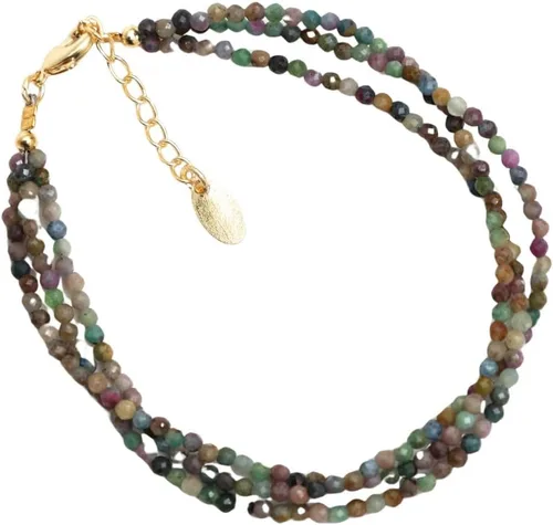 Miniatura 8 de Gempires Natural Multi Strand Beaded Bracelets Lightweight Handmade Gemstone Jewelry Hypoallergenic 8 Inch Gold Plated Stylish Everyday Wear Jewelry