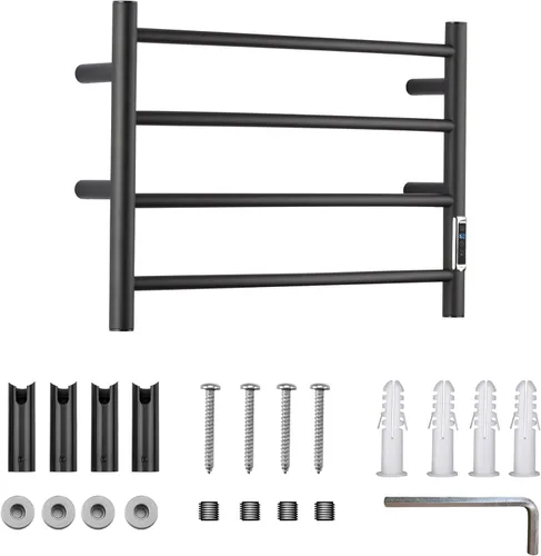 Miniatura 6 de Toalleros térmicos para baño, calentadores eléctricos de toallas para montar en la pared con temporizador y control de temperatura, calentador