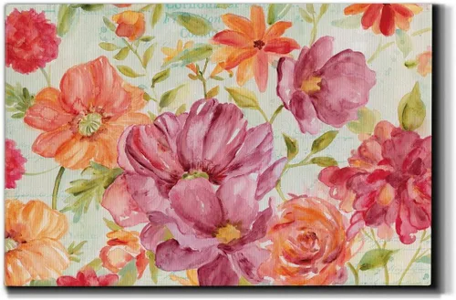 Miniatura 14 de Lienzo de arte de pared de paisaje abstracto con flores y bosque moderno, cuadros de arte para decoración de sala de estar, cocina, baño, oficina