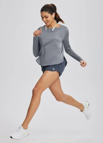 Miniatura 41 de BALEAF - Camisetas de sol de manga larga para mujer, con FPU 50+, para senderismo, ligeras, de secado rápido, protección contra rayos ultravioleta