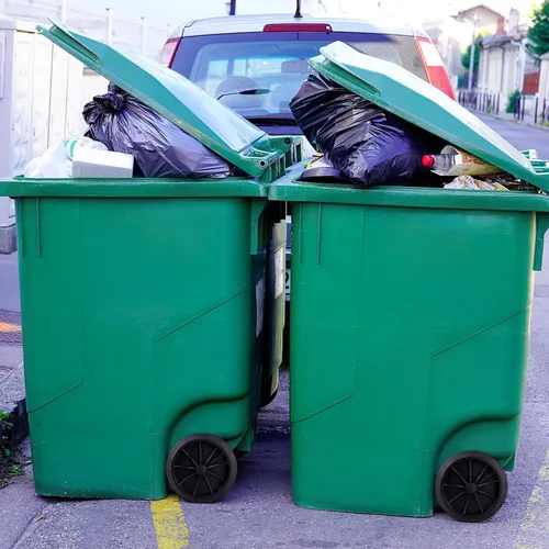Miniatura 5 de Cabilock El kit de repuesto universal de ruedas de cubo de basura incluye 2 ruedas de goma y piezas de reparación resistentes de eje hueco de 18.9