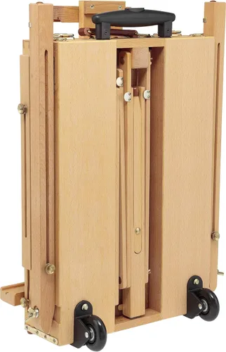 Miniatura 5 de Creative Mark Monet Caballete de madera de nogal francés y caja de bocetos, caballete de arte ligero portátil con almacenamiento para adultos, ideal