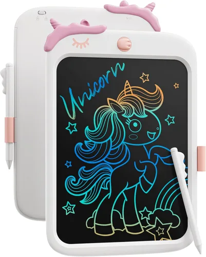 Miniatura 10 de Tableta de escritura LCD de 8.5 pulgadas para niños, juguetes de unicornio regalos para niñas de 3 a 5 años, juguete educativo de viaje, regalo