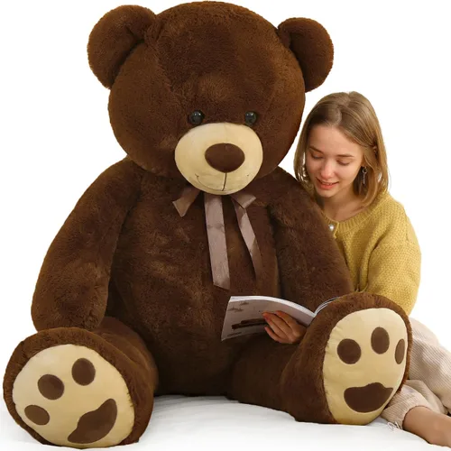 Miniatura 17 de Tezituor Oso de Peluche Marrón Beige de 24 Pulgadas - Juguetes de Oso de Peluche para Niños y Niñas