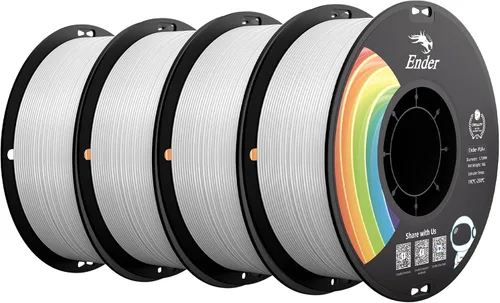 Miniatura 34 de Creality Filamento PLA+ Negro 1.75mm, filamento para impresora 3D de alta resistencia y sin enredos, embalaje al vacío, filamento para impresión 3D