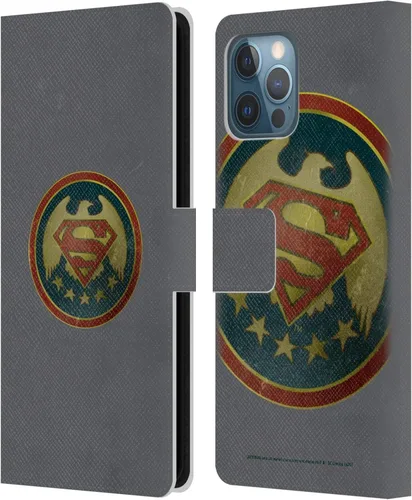 Miniatura 129 de Head Case Designs Funda de piel con licencia oficial de Superman DC Comics con logotipos negros y rojos compatible con Apple iPhone 11