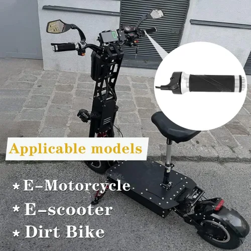 Miniatura 6 de Agarrados de acelerador giratorios eléctricos, manillar de acelerador de tres velocidades para scooter eléctrico, acelerador de bicicleta eléctrica