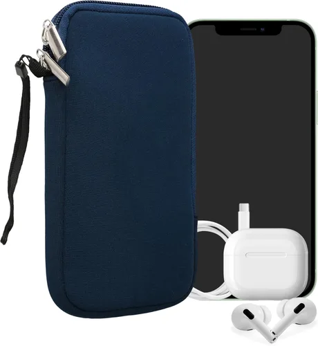 Miniatura 12 de kwmobile Funda universal para teléfono tamaño XS - 3,5/4 pulgadas - Funda de neopreno para teléfono inteligente con cremallera - Funda impermeable