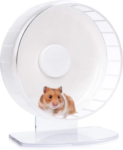 Miniatura 22 de Niteangel - Ruedas de ejercicio supersilenciosas para hámster, con soporte ajustable, para ratones, jerbos u otros animales pequeños