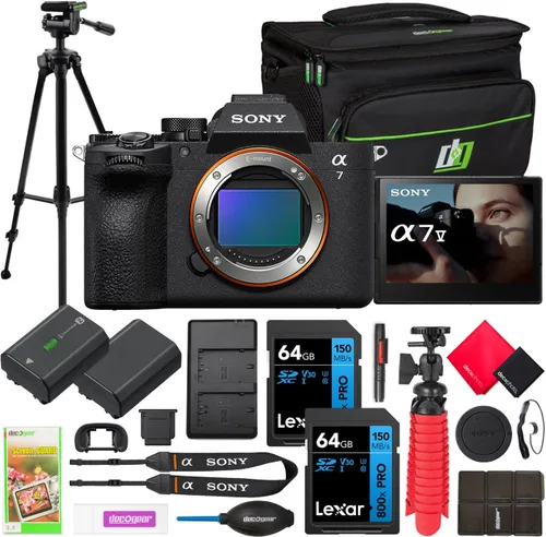 Sony Cuerpo de cámara alfa sin espejo A7 V ILCE-7M5 | 33MP, ráfaga de 30 FPS, video 4K 120p | Autofoco AI, IBIS de 7.5 paradas | Paquete con caja de