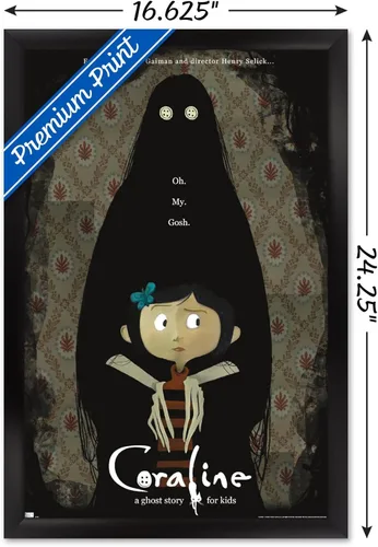 Miniatura 3 de Trends International Coraline Ghost Story - Póster de una hoja para pared, 22.4 pulgadas de largo x 14.7 pulgadas, versión enmarcada en negro