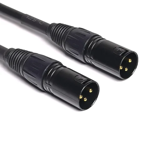Miniatura 3 de Cable XLR, cable DMX equilibrado, 3 pines macho a hembra, cable de micrófono compatible con altavoces, mezclador, paquete de 2 (1 pie)