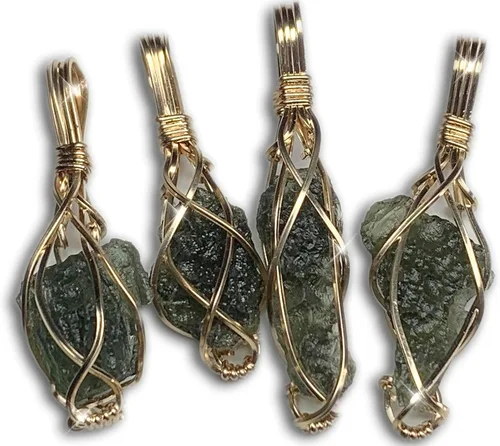 Miniatura 21 de 66 necklace pendant gemstones choose from moldavite, citrine, or herkimer diamond