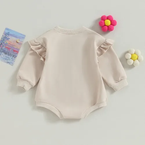 Miniatura 4 de MERSARIPHY Mameluco de manga larga para bebé recién nacido, de gran tamaño, con burbujas, ropa neutra de otoño