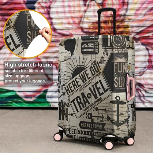 Miniatura 4 de France Paris Tower - Funda protectora para equipaje, diseño de torre Eiffef, funda elástica para maleta de 18242832 pulgadas, Funda para equipaje-11