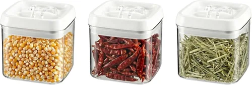 Miniatura 21 de Felli Flip Tite - Contenedor de almacenamiento con cuchara integrada y tapa hermética de 5 pulgadas, anillo grande y M, recipiente acrílico apilable