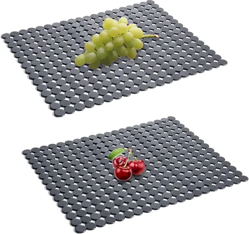 Miniatura 11 de Paquete de 2 alfombrillas para fregadero de cocina de acero inoxidable/cerámica, protectores ecológicos de PVC para la parte inferior del fregadero