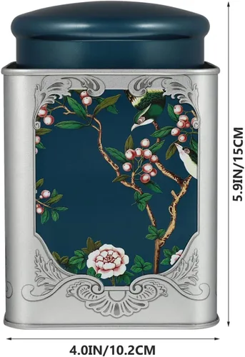 Miniatura 6 de Kichvoe Lata hermética sellada de la hojalata del almacenamiento del té de la hoja de las tapas dobles del bote de té