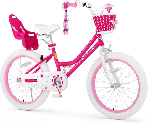 Miniatura 16 de Glaf - Bicicleta para niñas de 12, 14, 16 pulgadas con ruedas de apoyo, bicicleta para niños pequeños de 2 a 9 años, bicicleta con canasto y asiento