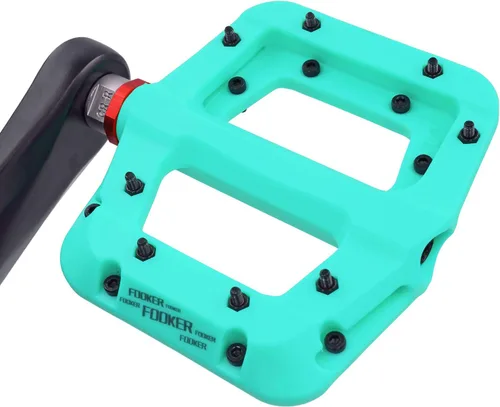 Miniatura 7 de FOOKER Pedales MTB para bicicleta de montaña, 3 rodamientos, antideslizantes, ligeros, de fibra de nailon, pedales de plataforma de bicicleta