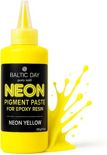 Miniatura 9 de BALTIC DAY Pasta de pigmento de neón para resina epoxi, 12 colores ultrabrillantes (0.55 onzas), tinte de pasta de polvo de mica, alto brillo, fácil