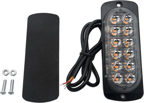 Miniatura 3 de MASO Luces estroboscópicas de emergencia para camiones, coche de recuperación ámbar 12 LED, barra de iluminación naranja, parrilla intermitente