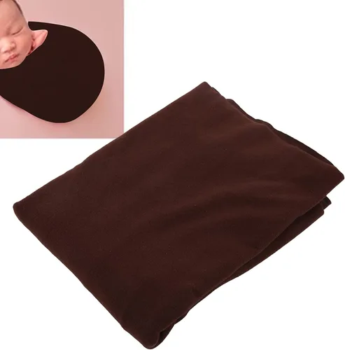 Miniatura 4 de Newborn Photography Wrap, Soft Stretchy Silk Material, Coffee, 0-3 Months, 63x15.7 Inches