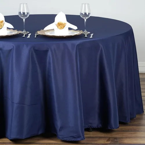 BalsaCircle - Mantel redondo patriótico para el Día de los Veteranos de 132 pulgadas, color azul marino, 4 de julio, para fiestas, decoración de