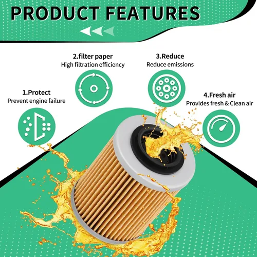 Miniatura 6 de 0800-011300 Filtro de aceite compatible con CFMOTO Cforce Zforce Uforce 1000 950 900 800 600 500 400 ATV/UTV Reemplazo #: 0800-011300-00030