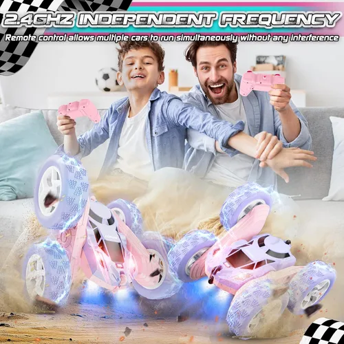 Miniatura 6 de cosone Automóvil a Control Remoto, Autos RC para Niños, Juguetes Recargables, Rotación de 360°, 2.4Ghz, Auto de Acrobacias RC para Niños, Regalo